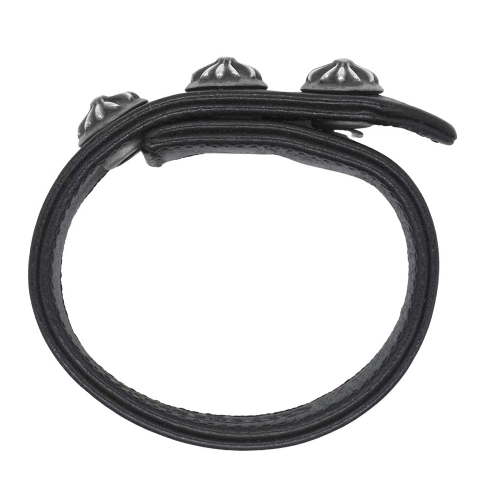 CHROME HEARTS クロムハーツ（原本無） 3BTN 2SNP 3ボタン 2スナップ レザー ブラック系【中古】