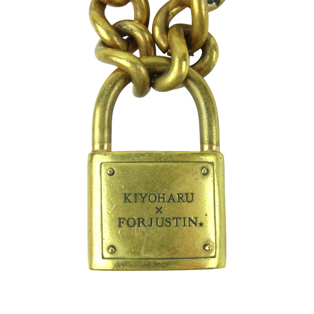 Justin Davis ジャスティンデイビス BNF1008 EVIL ACT エヴィルアクト 清春 南京錠 ブラス ネックレス ゴールド系【中古】