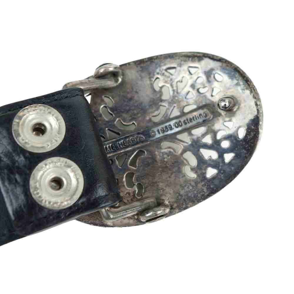 CHROME HEARTS クロムハーツ（原本無） クラシック オーバル クロスバックル レザー ブラック系 32【中古】