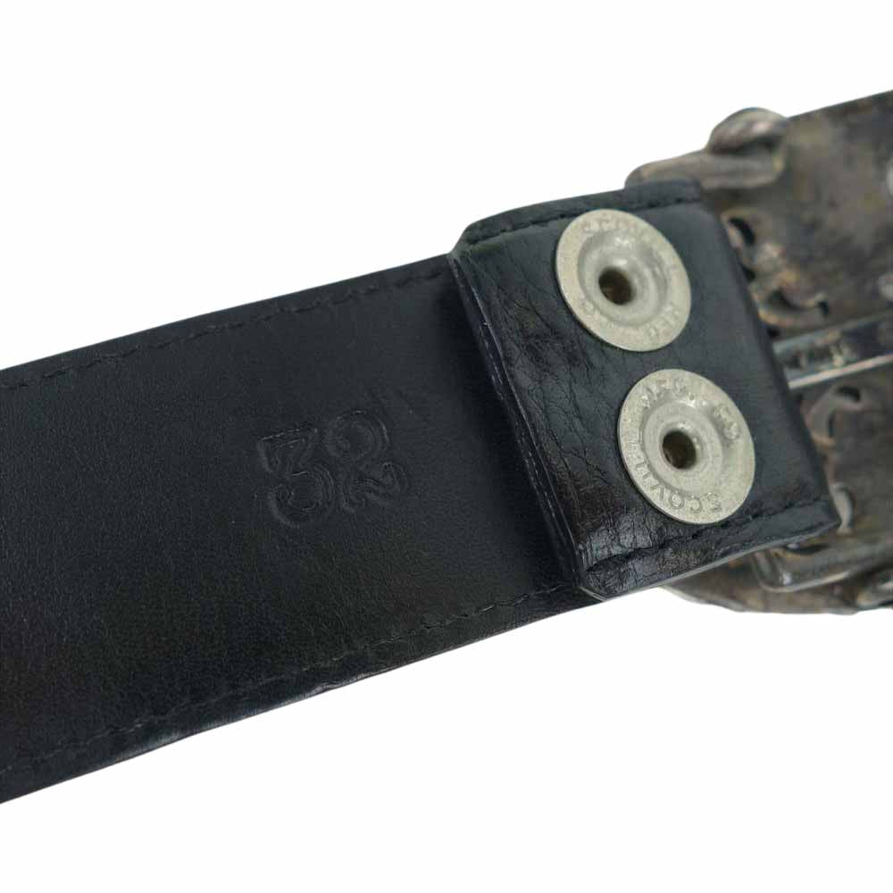 CHROME HEARTS クロムハーツ（原本無） クラシック オーバル クロスバックル レザー ブラック系 32【中古】