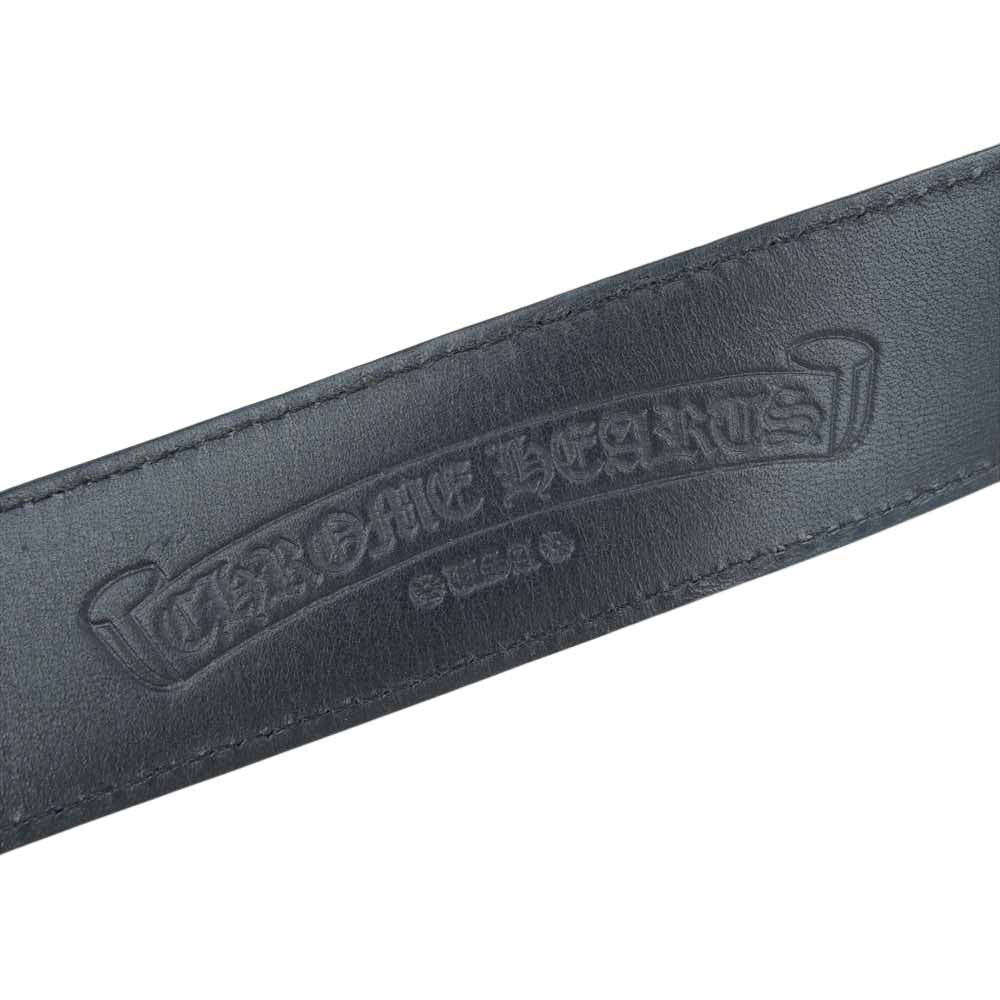 CHROME HEARTS クロムハーツ（原本無） クラシック オーバル クロスバックル レザー ブラック系 32【中古】