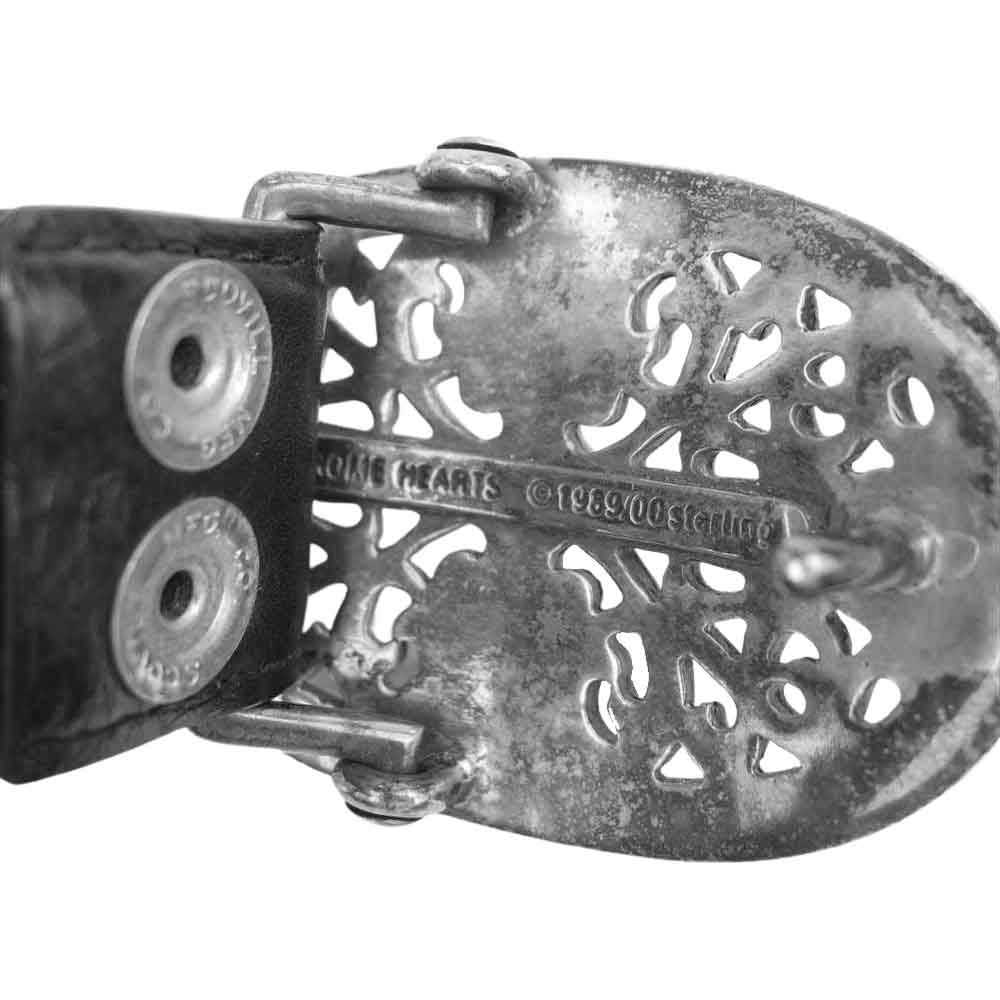 CHROME HEARTS クロムハーツ（原本無） クラシック オーバル クロスバックル レザー ブラック系 32【中古】