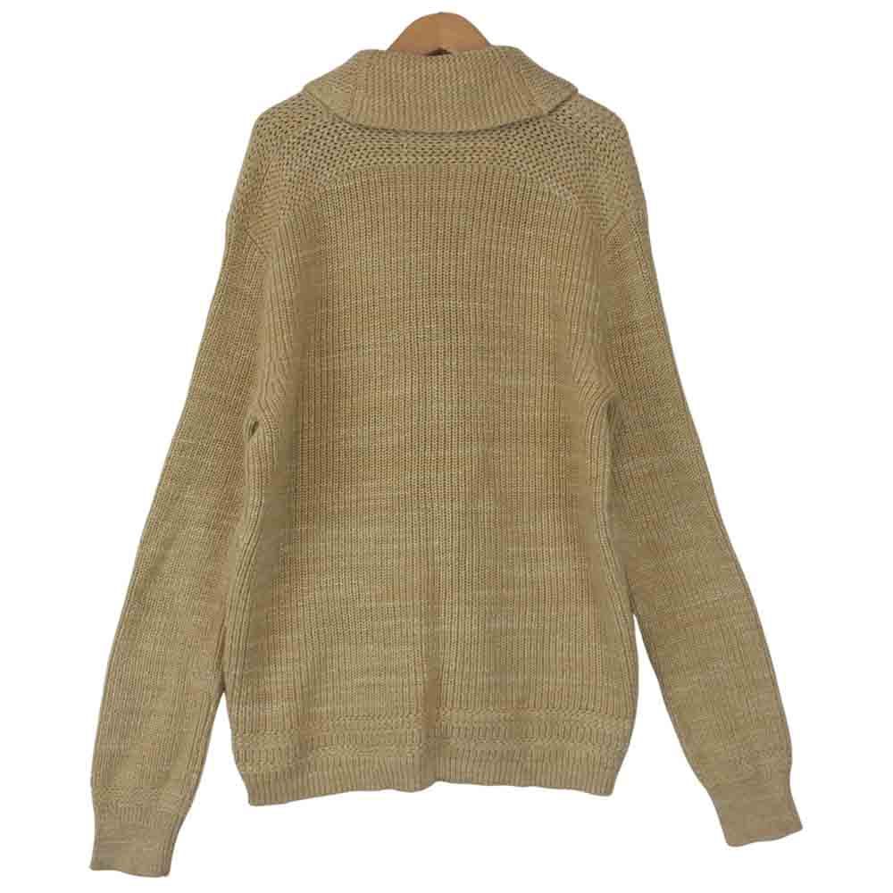POLO RALPH LAUREN ポロ・ラルフローレン 国内正規品 霜降り コットンニット ショールカラー ベージュ系 S【中古】
