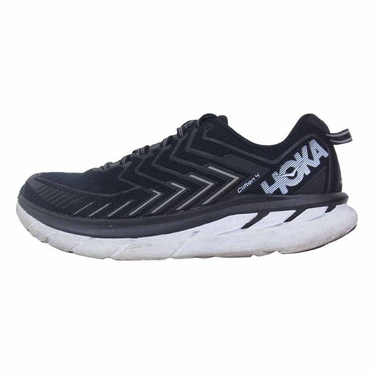 HOKA ONE ONE ホカ オネオネ 1016723-BWHT-08.5 M CLIFTON 4 クリフトン スニーカー ブラック系 26.5cm【中古】