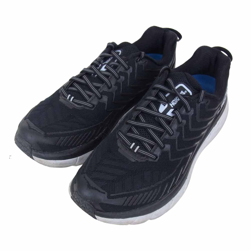 HOKA ONE ONE ホカ オネオネ 1016723-BWHT-08.5 M CLIFTON 4 クリフトン スニーカー ブラック系 26.5cm【中古】