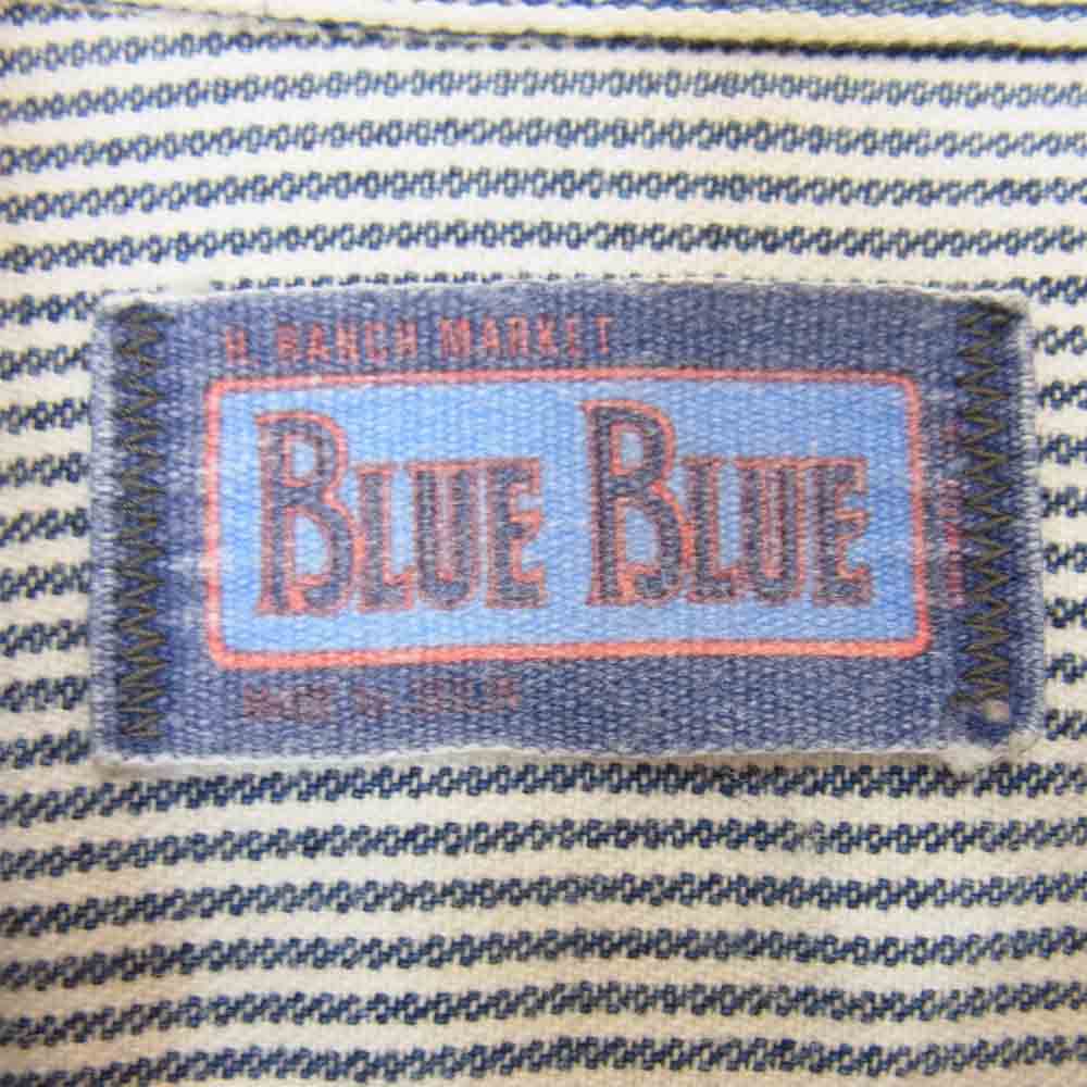 BLUE BLUE ブルーブルー ヒッコリー ストライプ ブルー系 1【中古】