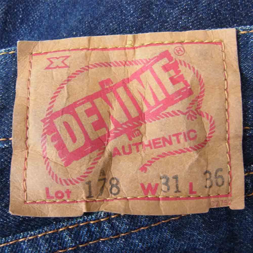 Denime ドゥニーム 178A オリゾンティ製 旧ドゥニーム ボタンフライ セルビッチ インディゴブルー系 31【中古】