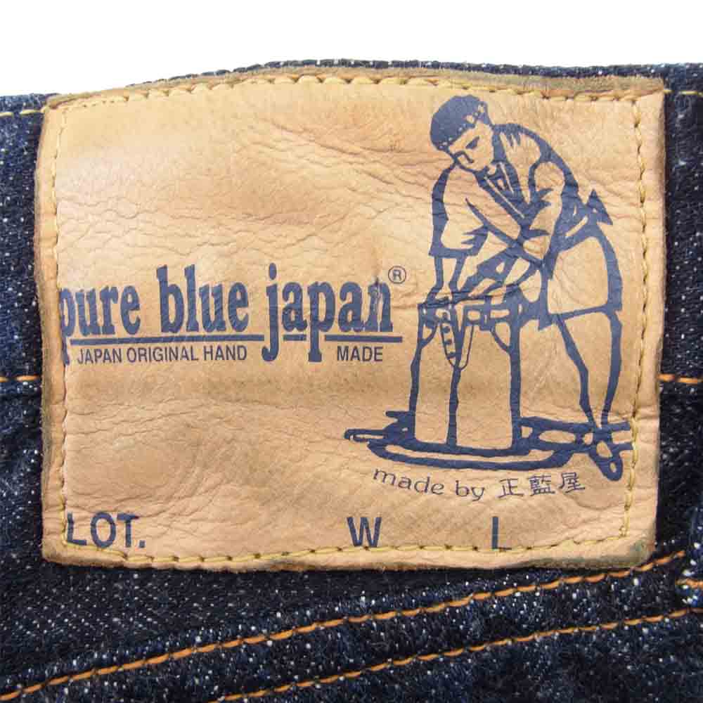 ピュアブルージャパン ボタンフライ セルビッチ 裏リベット インディゴブルー系 30【中古】