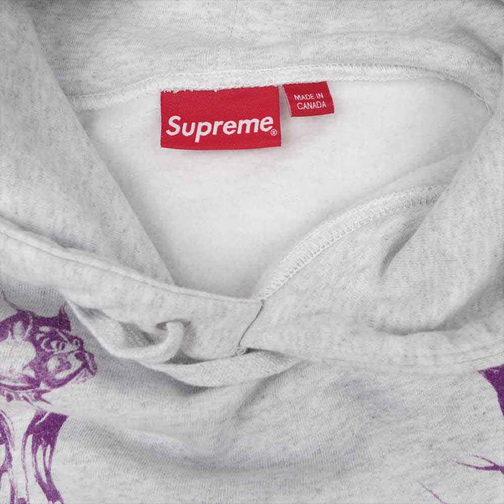 Supreme シュプリーム 20SS Animals Hooded Sweatshirt アニマル フーデッド スウェットシャツ パーカー グレー系 M【中古】