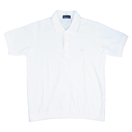 FRED PERRY フレッドペリー FZ1710 EDIFICE 別注 SOLOTEX PIQUE SHIRT 半袖 月桂樹 リネン ポロシャツ ホワイト系 M【中古】