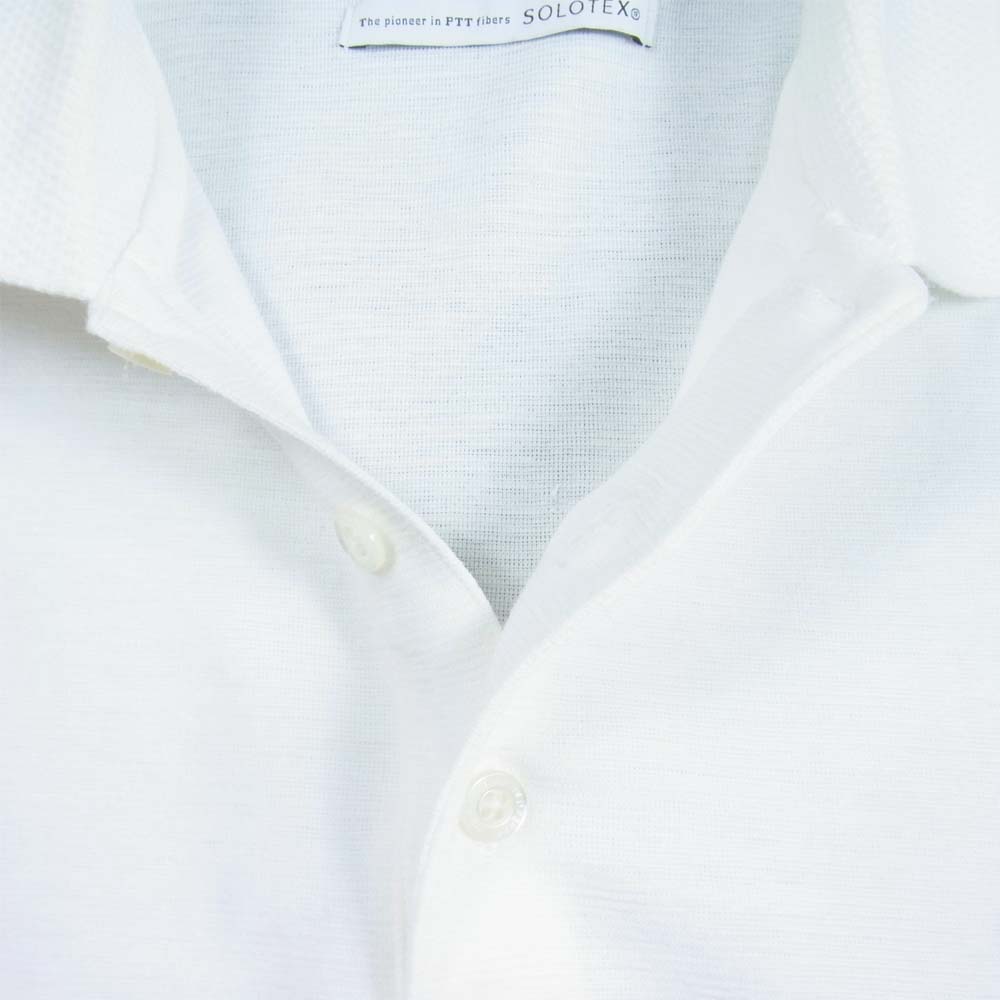 FRED PERRY フレッドペリー FZ1710 EDIFICE 別注 SOLOTEX PIQUE SHIRT 半袖 月桂樹 リネン ポロシャツ ホワイト系 M【中古】