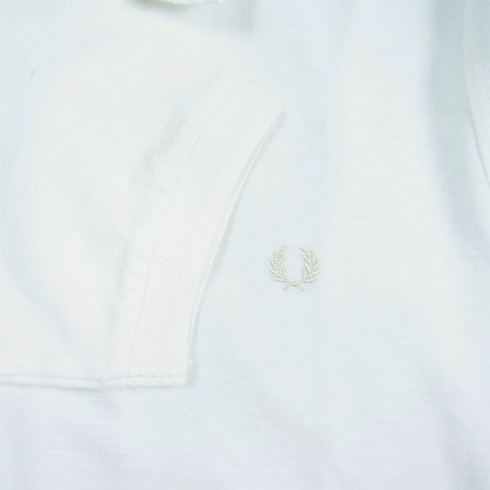 FRED PERRY フレッドペリー FZ1710 EDIFICE 別注 SOLOTEX PIQUE SHIRT 半袖 月桂樹 リネン ポロシャツ ホワイト系 M【中古】