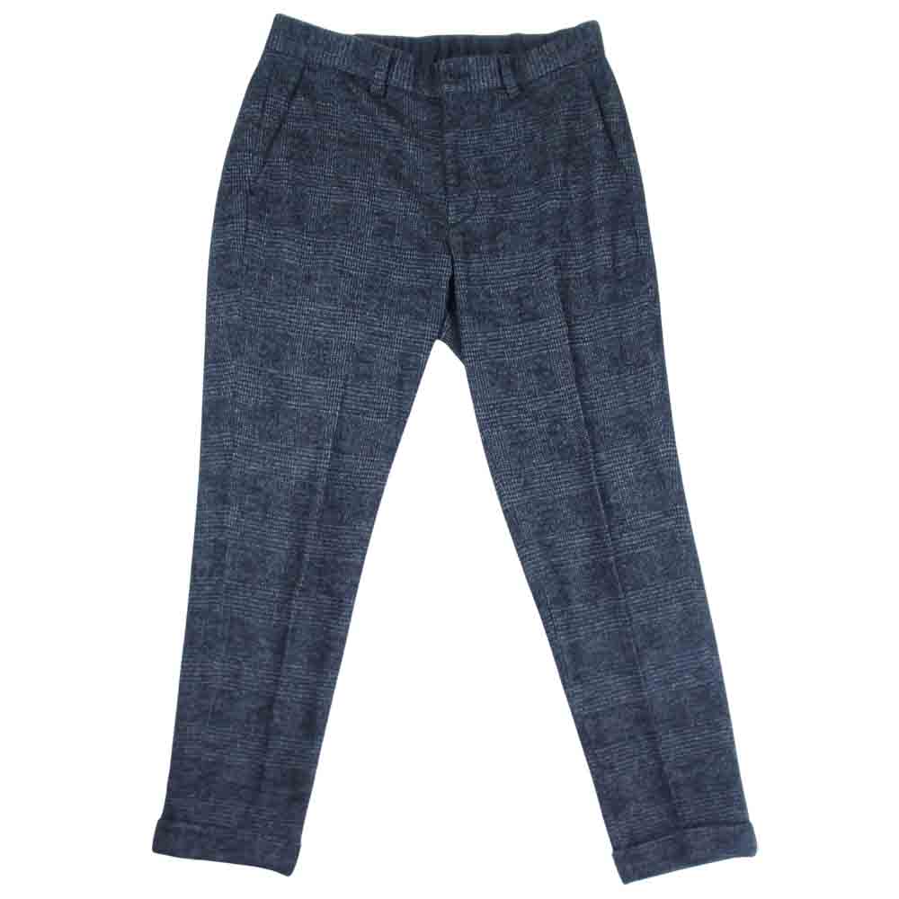 EDIFICE エディフィス スラックス ウール パンツ ウエストゴム ウールパンツ ブラック系 M【中古】