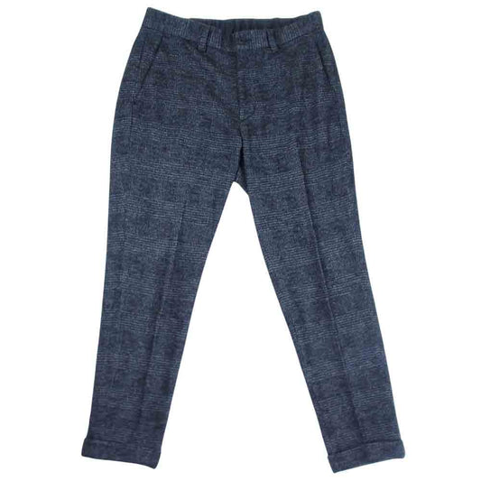 EDIFICE エディフィス スラックス ウール パンツ ウエストゴム ウールパンツ ブラック系 M【中古】