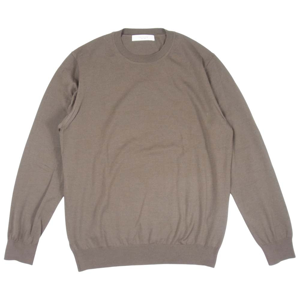 EDIFICE エディフィス 19-080-300-1000-3-0 Wool Knit ウール ニット ウールニット 長袖ニット ブラウン系 M【中古】