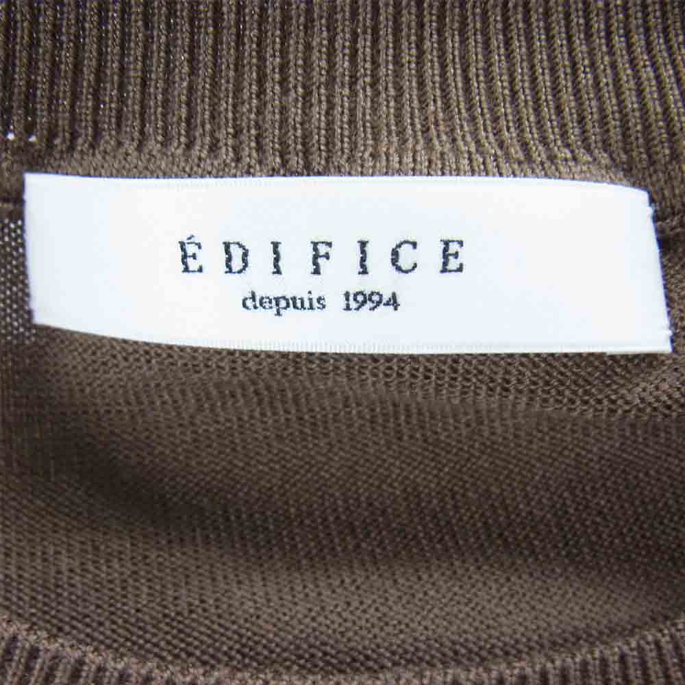 EDIFICE エディフィス 19-080-300-1000-3-0 Wool Knit ウール ニット ウールニット 長袖ニット ブラウン系 M【中古】