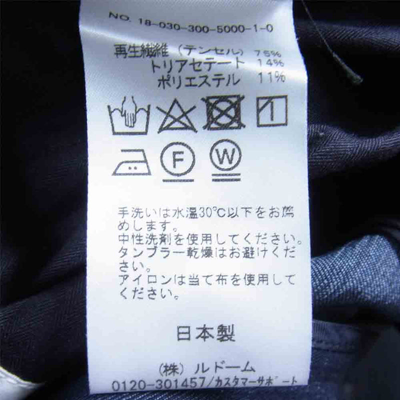 EDIFICE エディフィス 18-030-300-5000-1-0 スラックスパンツ パンツ 日本製 インディゴブルー系 M【中古】