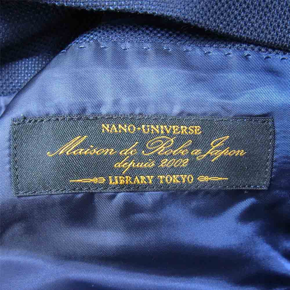 nano universe ナノユニバース LR41JK20170 シルク モヘア混紡 2B センターベンテーラード ジャケット ネイビー系 46【中古】