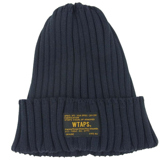 WTAPS ダブルタップス 141MADT-HT02 BEANIE 02 COPO COOL MAX クールマックス ビーニー ニットキャップ ダークネイビー系 F【中古】