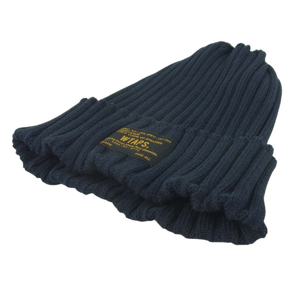 WTAPS ダブルタップス 141MADT-HT02 BEANIE 02 COPO COOL MAX クールマックス ビーニー ニットキャップ ダークネイビー系 F【中古】