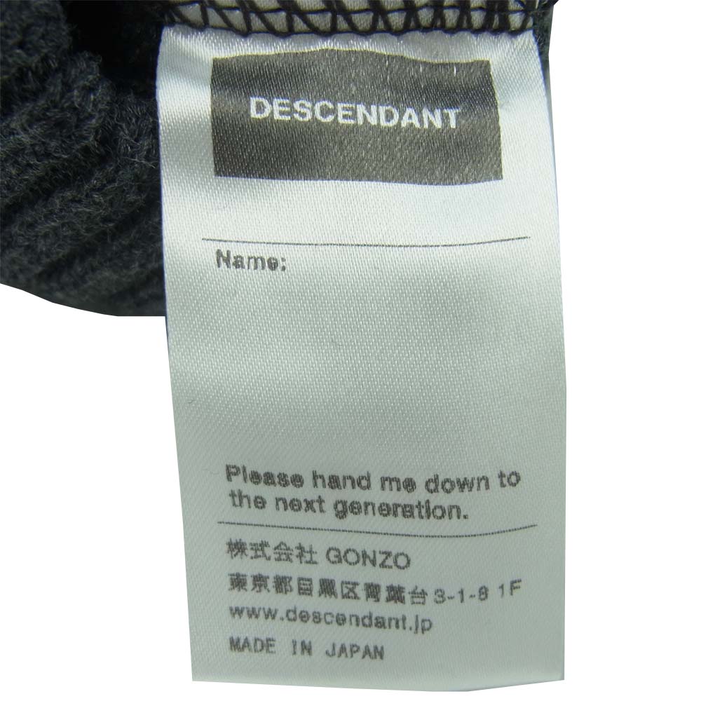 DESCENDANT ディセンダント BOX COOL MAX BEANIE クールマックス ビーニー ニットキャップ グレー系 F【美品】【中古】