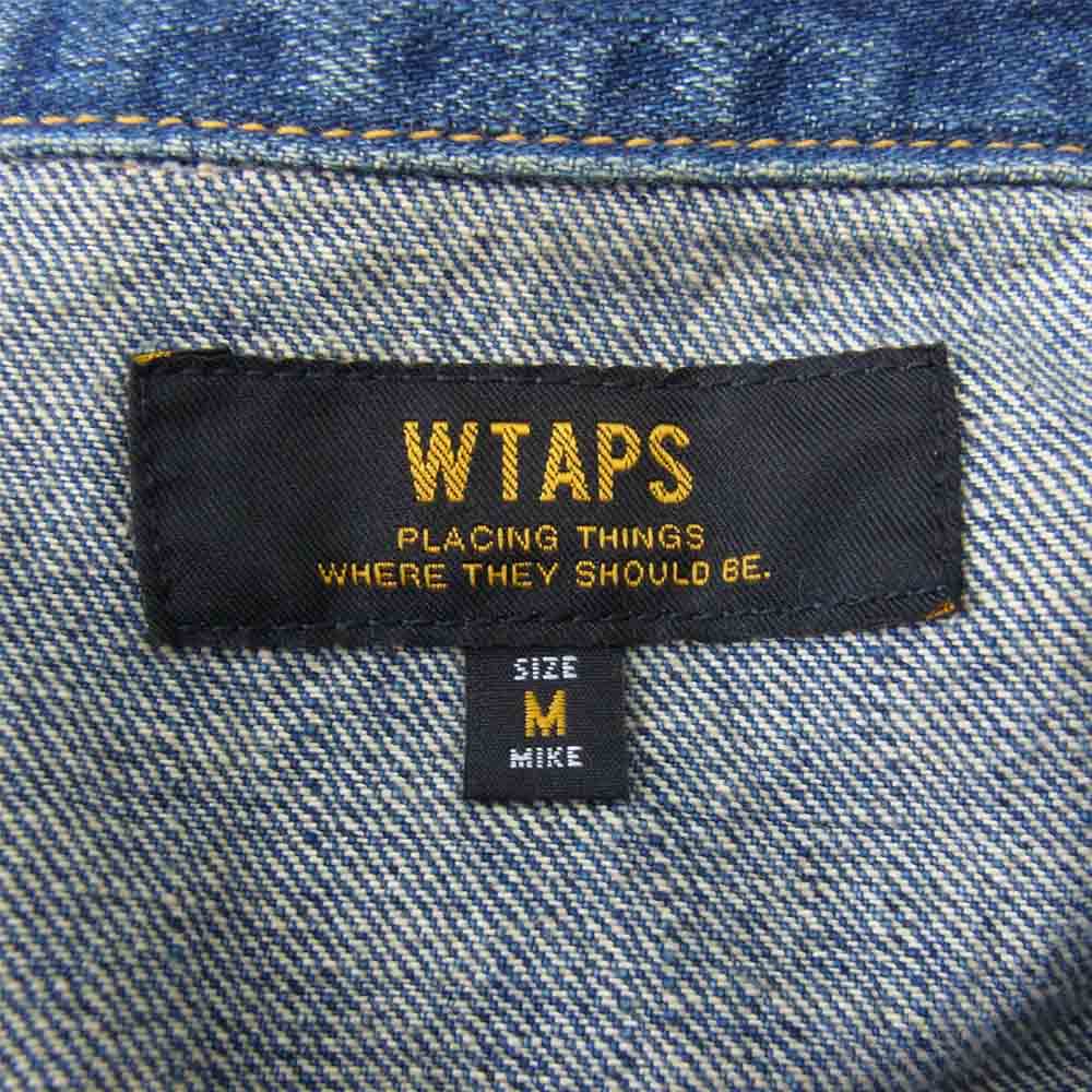 WTAPS ダブルタップス 15SS 151GWDT-JKM04 DENIM JK 裏ロゴ プリント デニム インディゴブルー系 M【中古】