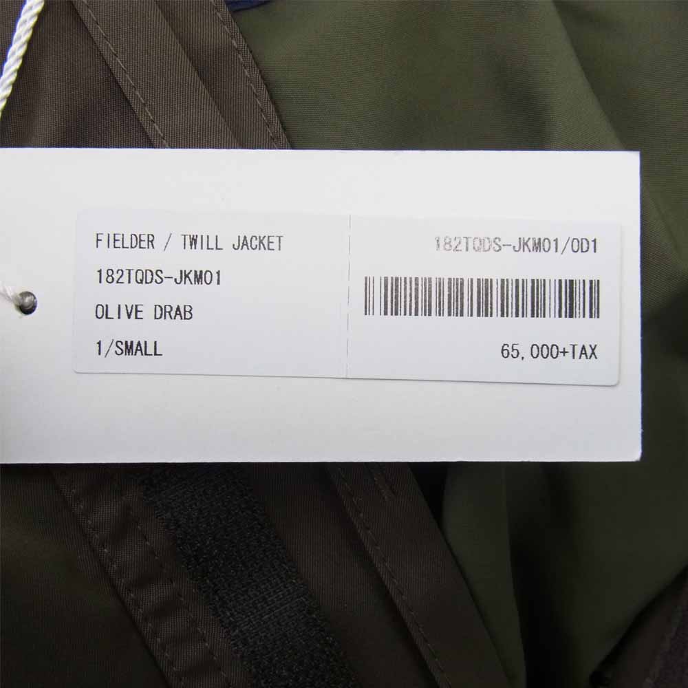 DESCENDANT ディセンダント 18AW 182TQS-JKM01/OD1 FIELDER TWILL JACKET フィールダー ツイル ストレッチ ナイロン カーキ系 S【新古品】【未使用】【中古】