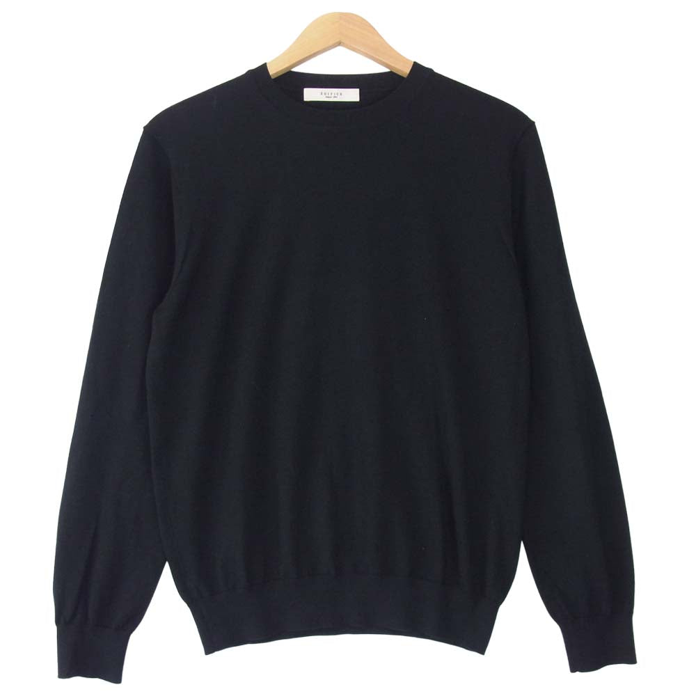 EDIFICE エディフィス 19-080-300-1000-3-0 Wool Knit ウール ニット セーター ブラック系 M【中古】