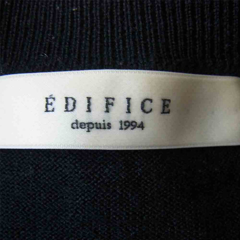 EDIFICE エディフィス 19-080-300-1000-3-0 Wool Knit ウール ニット セーター ブラック系 M【中古】