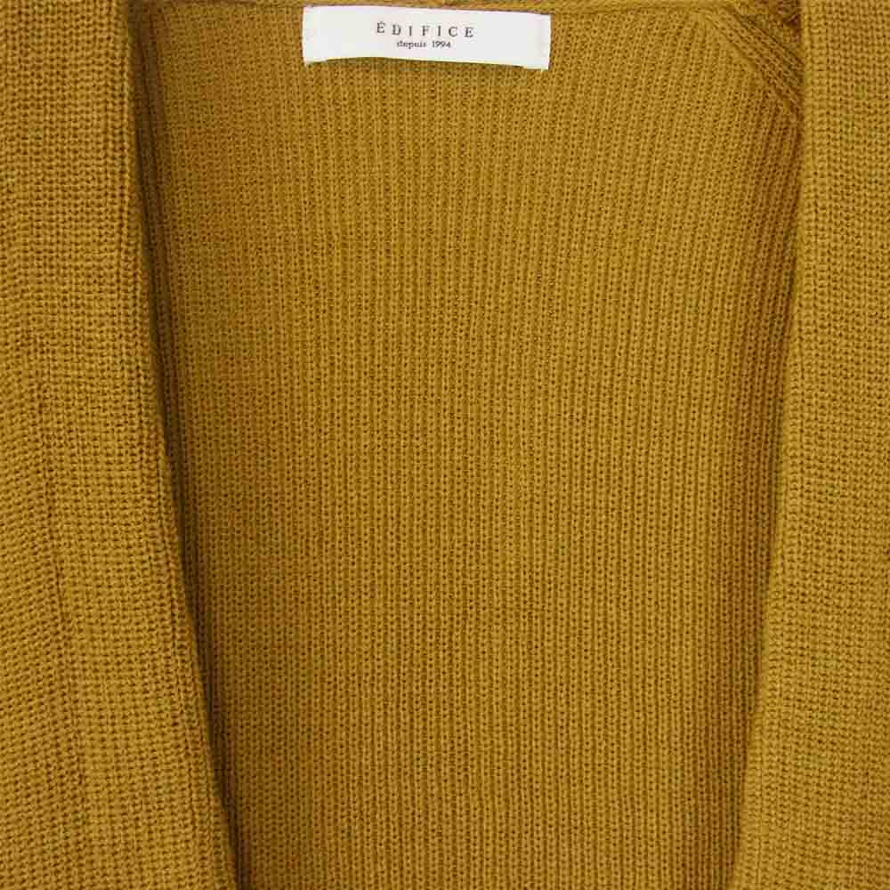 EDIFICE エディフィス 18-080-300-3015-3-0 Cardigan ウール カーディガン マスタード系 M【中古】