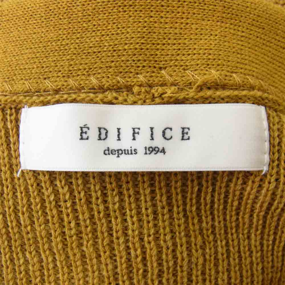 EDIFICE エディフィス 18-080-300-3015-3-0 Cardigan ウール カーディガン マスタード系 M【中古】