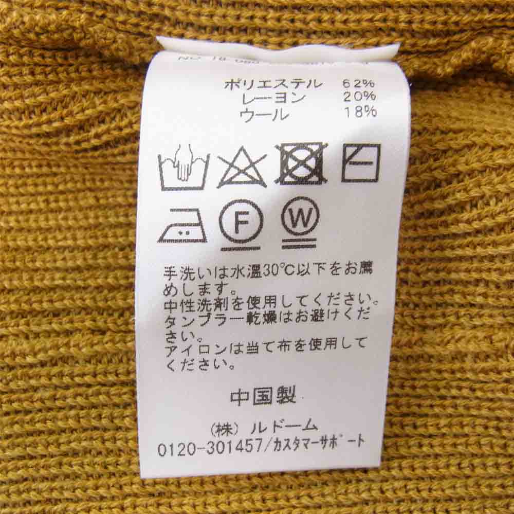 EDIFICE エディフィス 18-080-300-3015-3-0 Cardigan ウール カーディガン マスタード系 M【中古】