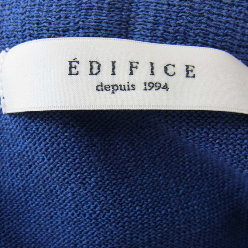 EDIFICE エディフィス 18-080-300-3010-2-0 ポケット付 カーディガン ブルー系 M【中古】