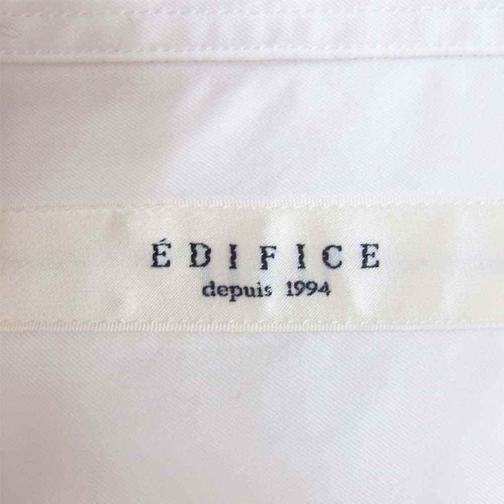 EDIFICE エディフィス 17-050-300-1002-1-0 BUTTON DOWN TWILL SHIRT ボタンダウン ツイル シャツ ホワイト系 M【中古】