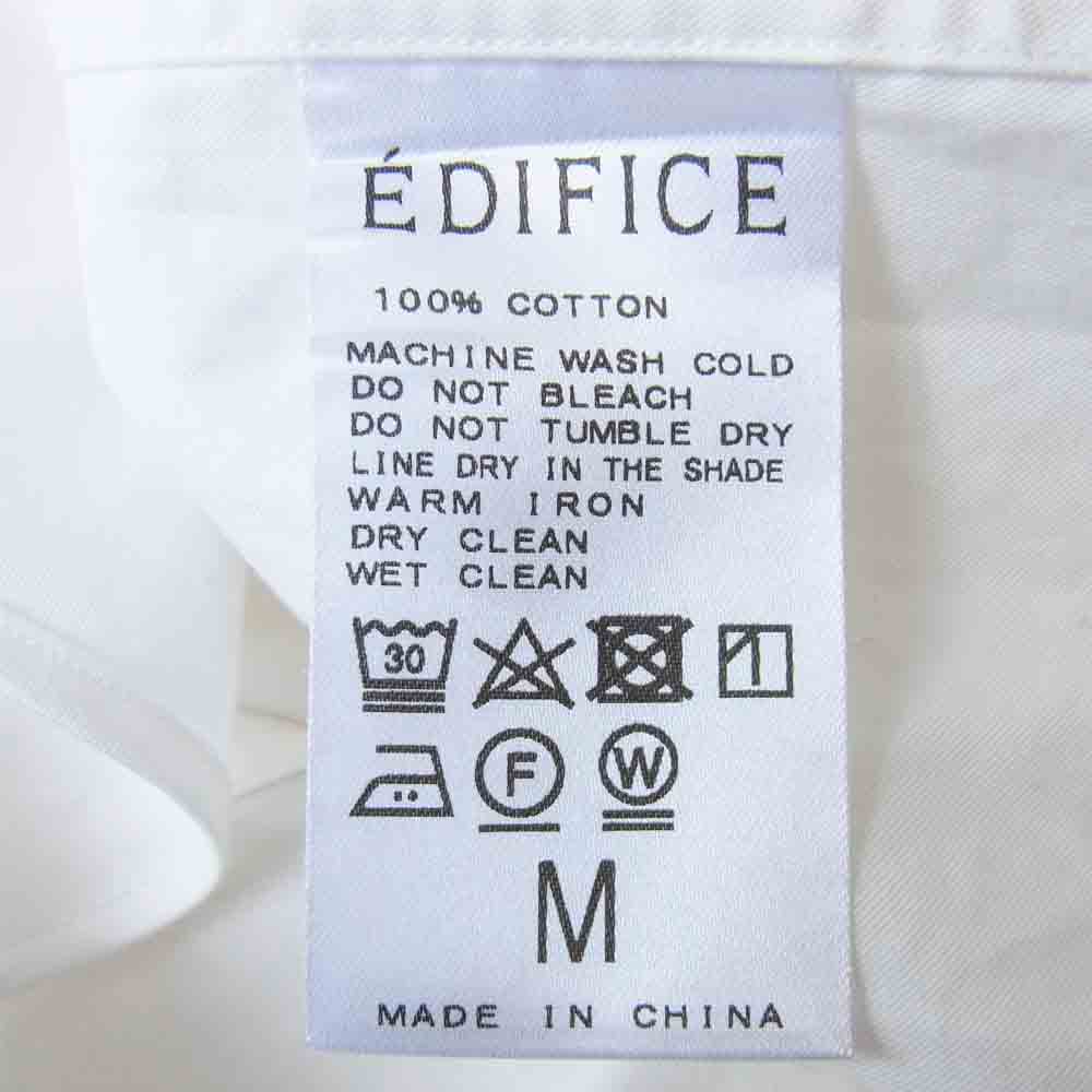 EDIFICE エディフィス 17-050-300-1002-1-0 BUTTON DOWN TWILL SHIRT ボタンダウン ツイル シャツ ホワイト系 M【中古】