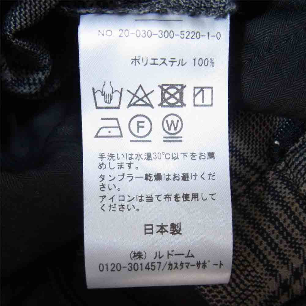 EDIFICE エディフィス 20-030-300-5220-1-0 チェック イージー パンツ 日本製 チャコール系 M【中古】