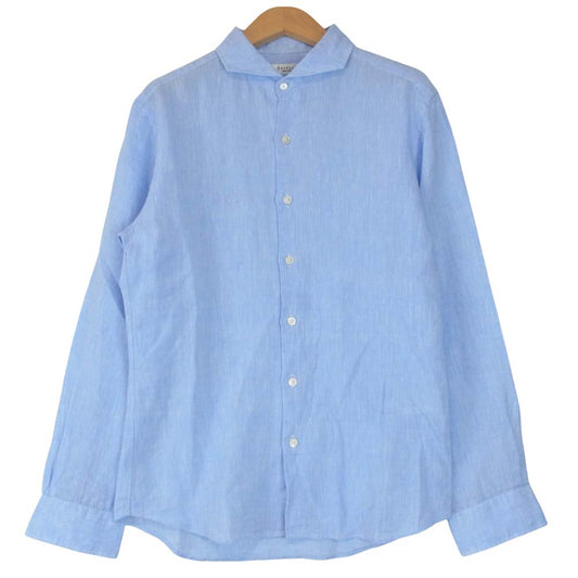 EDIFICE エディフィス 18-050-300-1006-1-0 Washed Linen カッタウェイシャツ ブルー系 M【中古】