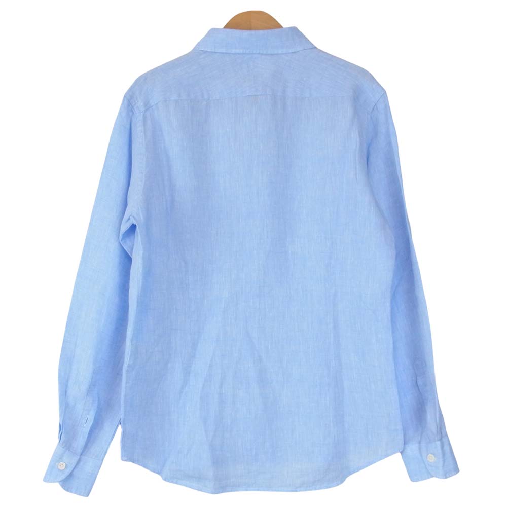 EDIFICE エディフィス 18-050-300-1006-1-0 Washed Linen カッタウェイシャツ ブルー系 M【中古】