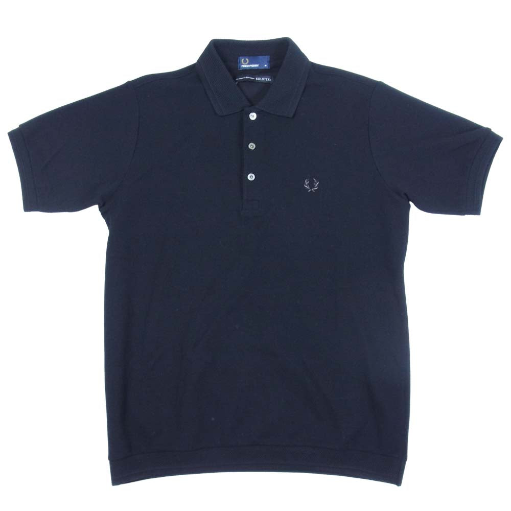 FRED PERRY フレッドペリー FZ1779 EDIFICE別注 HEM RIB PIQUE SHIRT ポロシャツ ブラック系 M【中古】
