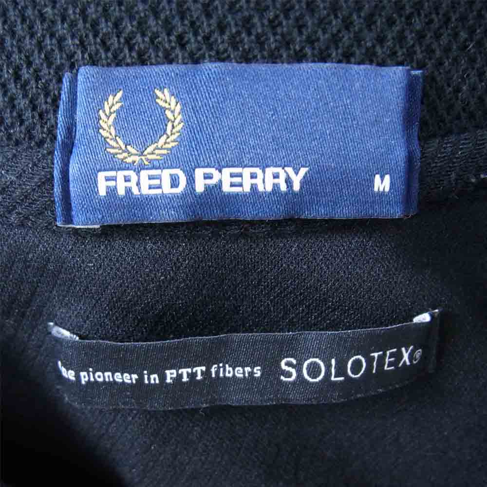 FRED PERRY フレッドペリー FZ1779 EDIFICE別注 HEM RIB PIQUE SHIRT ポロシャツ ブラック系 M【中古】