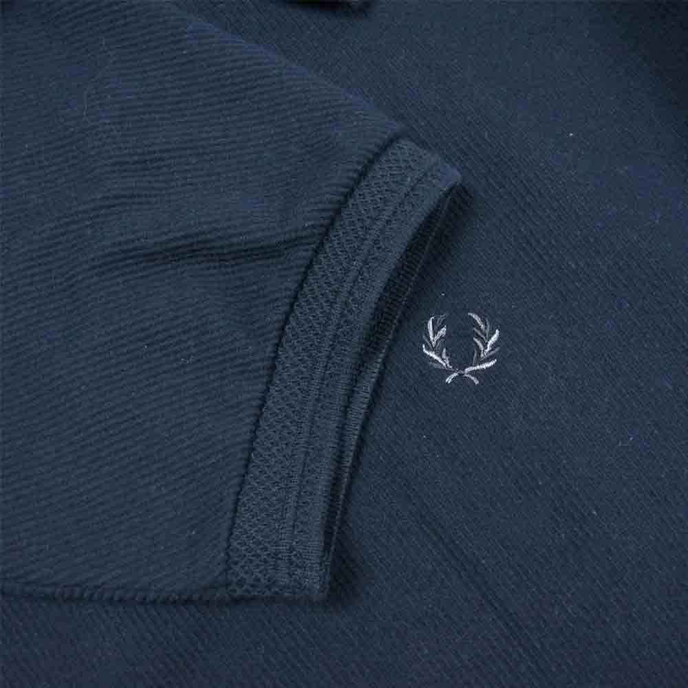 FRED PERRY フレッドペリー FZ1779 EDIFICE別注 HEM RIB PIQUE SHIRT ポロシャツ ブラック系 M【中古】