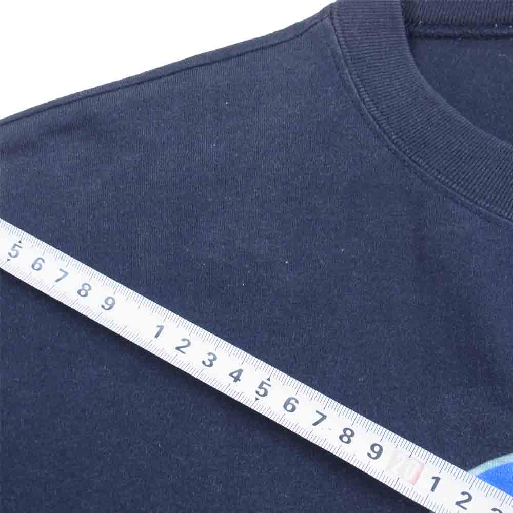 NIKE ナイキ 90s 銀タグ 風車ナイキ プリント Tシャツ 半袖 ロゴ ダークネイビー系【中古】