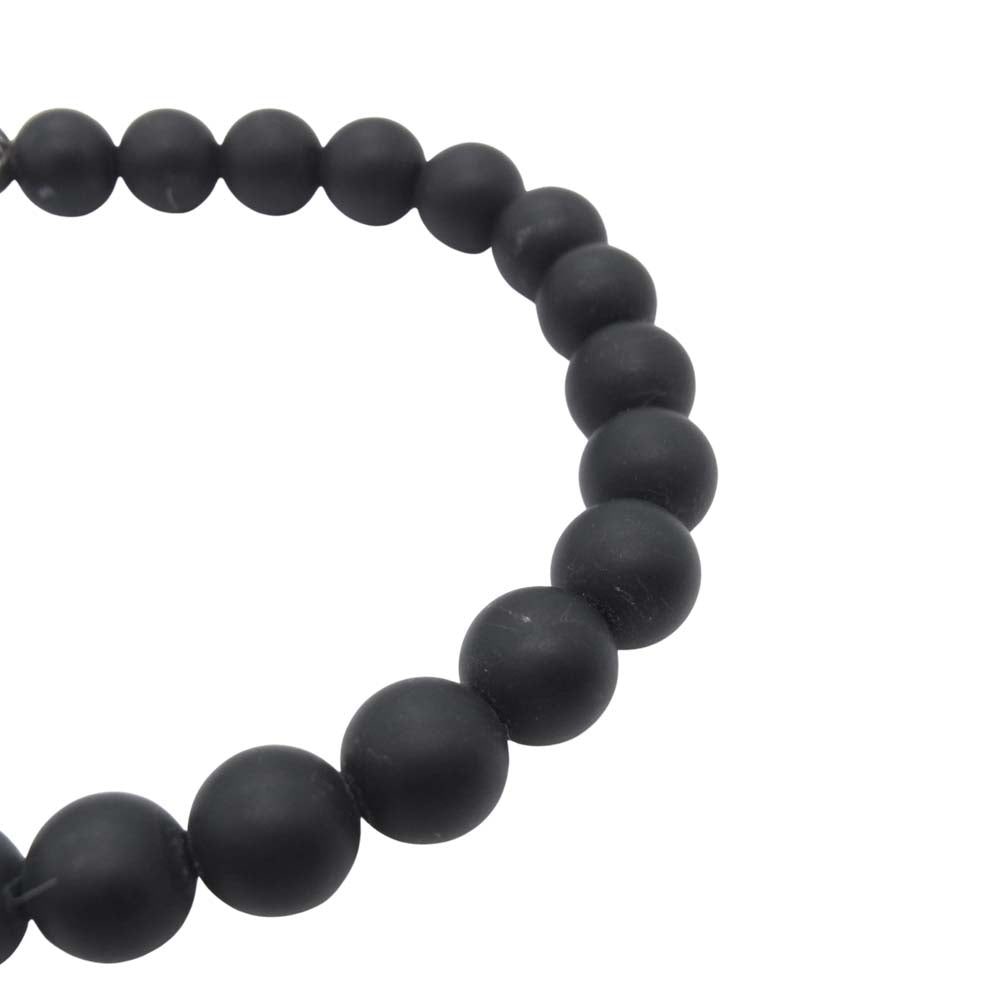 CHROME HEARTS クロムハーツ（原本無） 8mm BEAD ブラックコーラル クロスボール ビーズ ブレスレット ブラック系【中古】