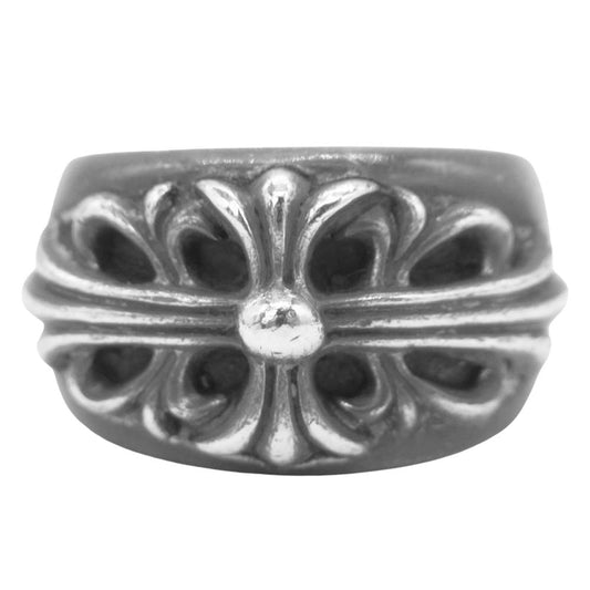 CHROME HEARTS クロムハーツ（原本有） FLORAL CROSS フローラル クロス リング シルバー系【中古】