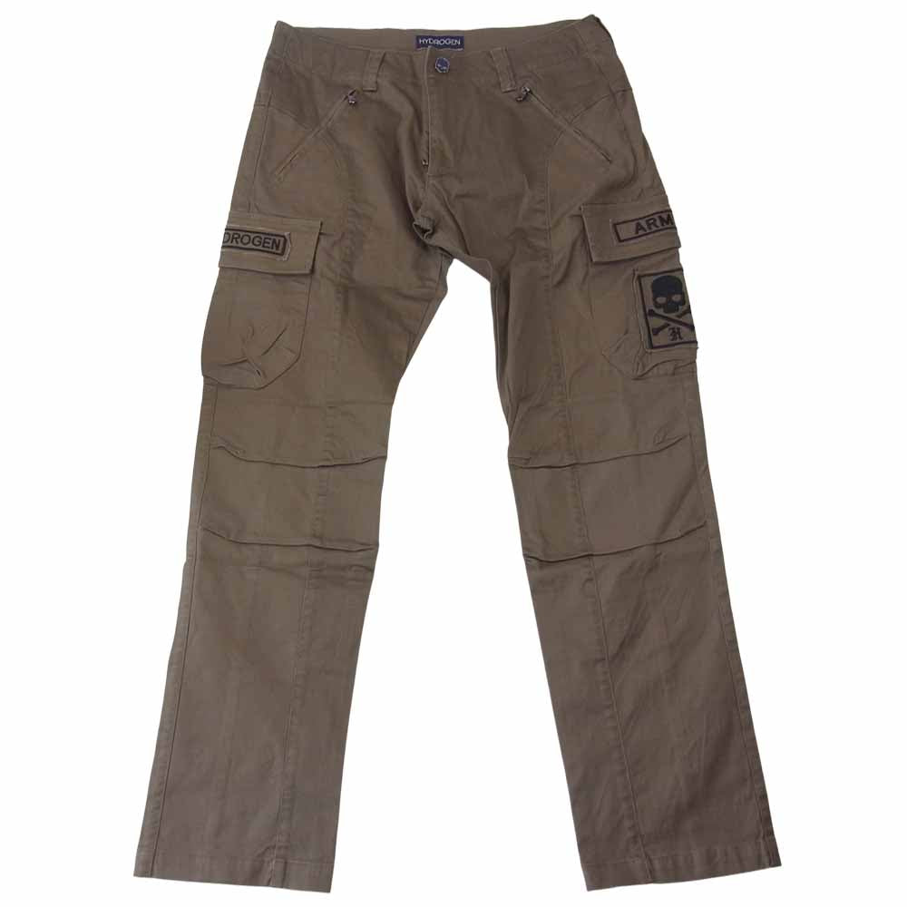 ハイドロゲン Scull Army Cargo Pants スカル アーミー カーゴパンツ ブラウン系 32【美品】【中古】