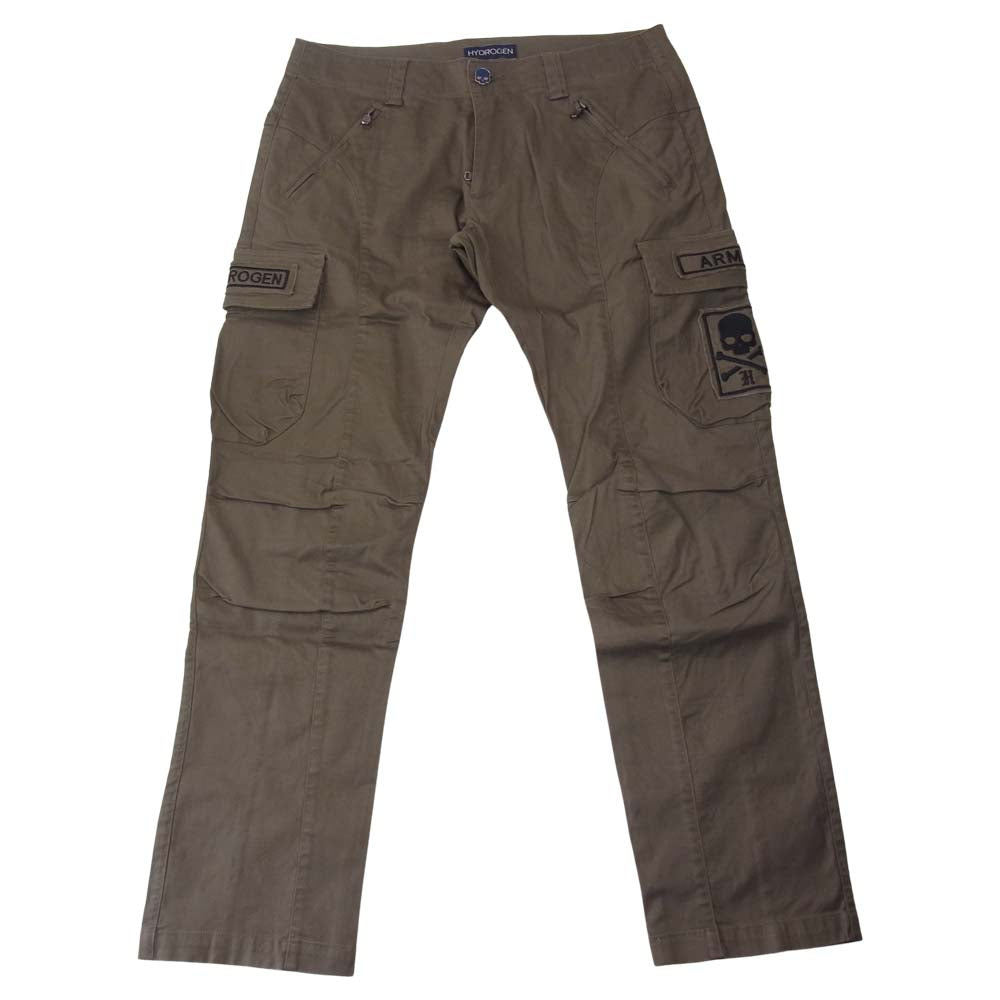 ハイドロゲン Scull Army Cargo Pants スカル アーミー カーゴパンツ ブラウン系 32【美品】【中古】