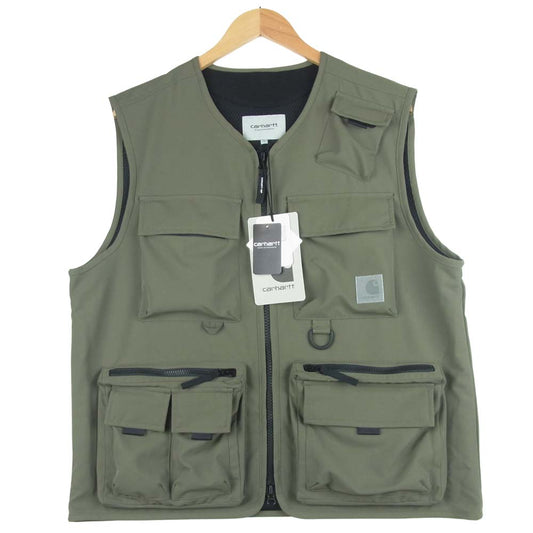 Carhartt カーハート 1026-023-966-00-21SS ELMWOOD VEST フィッシング ベスト Moor L【新古品】【未使用】【中古】