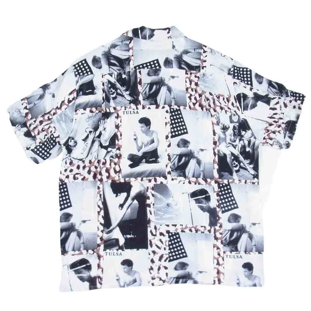 WACKO MARIA ワコマリア 21SS LARRY CLARK TULSA STIE-LO SH TYPE-2 ラリークラーク スティーロ アロハ シャツ ライトグレー系 M【極上美品】【中古】