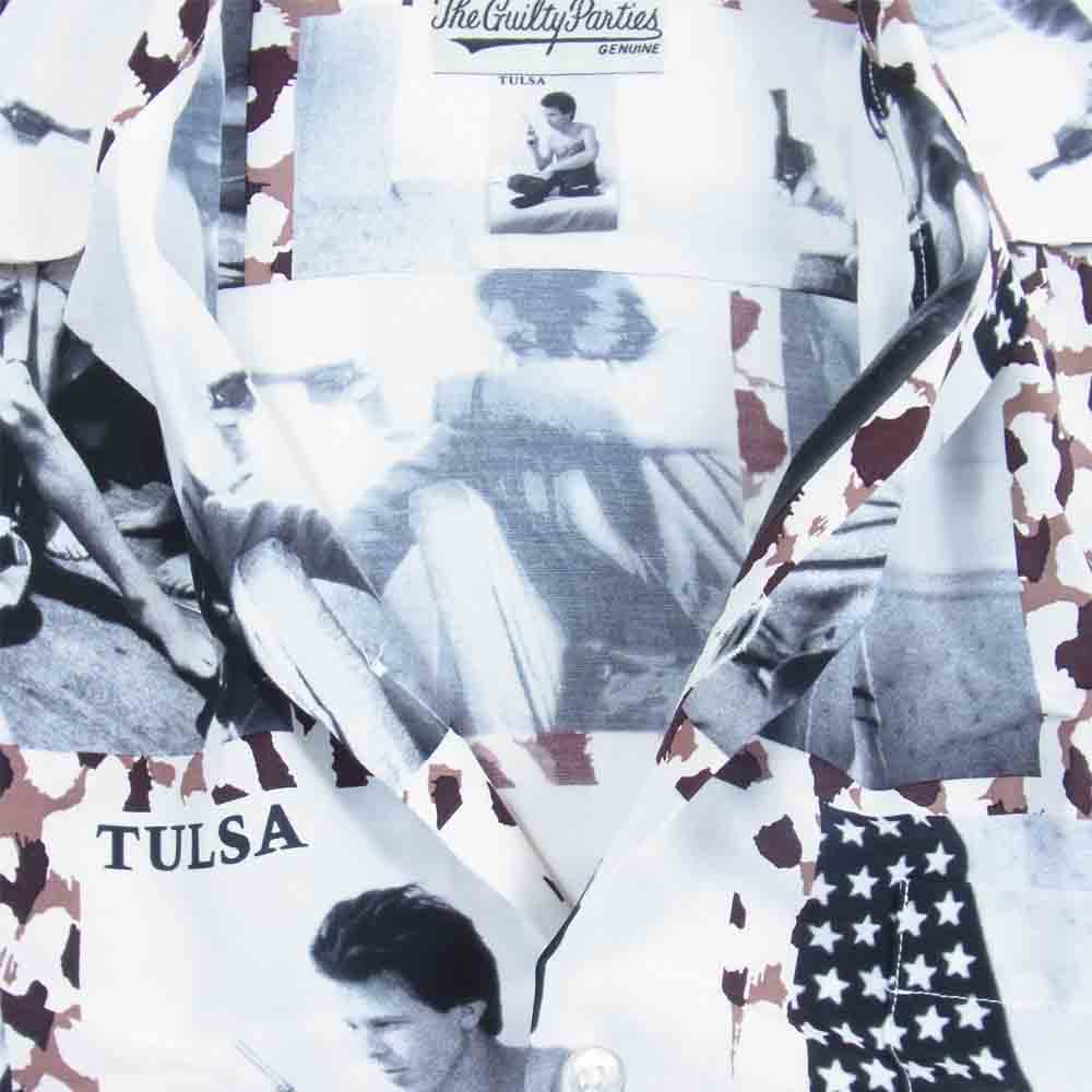WACKO MARIA ワコマリア 21SS LARRY CLARK TULSA STIE-LO SH TYPE-2 ラリークラーク スティーロ アロハ シャツ ライトグレー系 M【極上美品】【中古】
