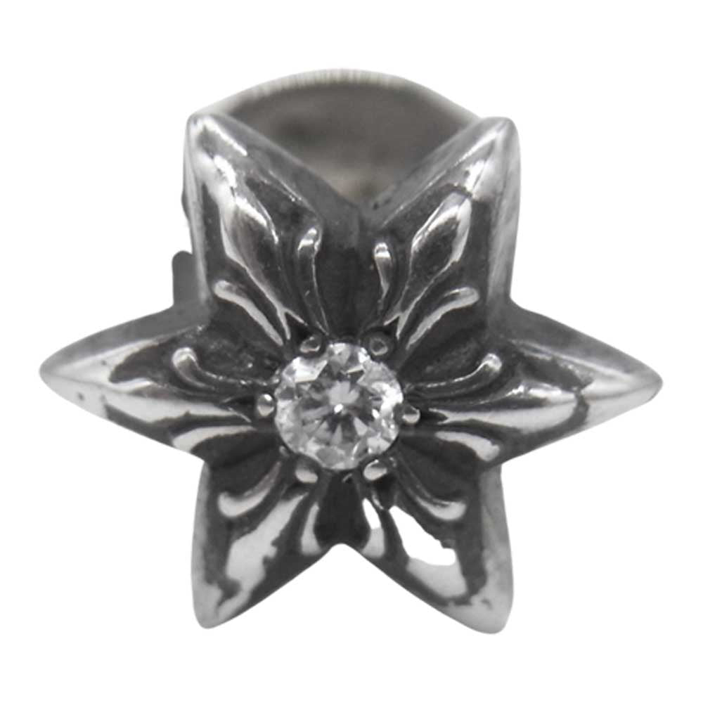 CHROME HEARTS クロムハーツ（原本有） カットアウト スター スタッド ピアス ダイヤモンド シルバー系【中古】
